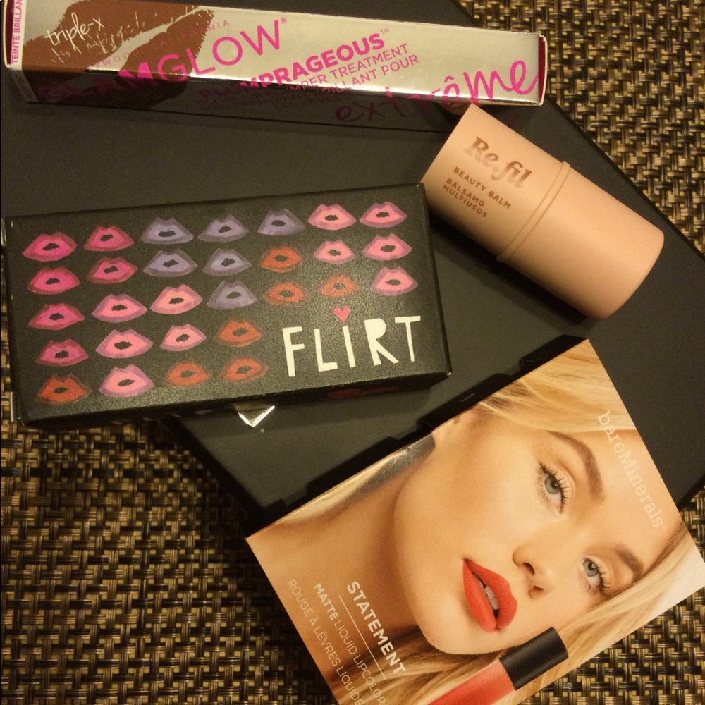 Winter Lip Care Bundle, NEW…Flirt box opened to take a photo of color palette